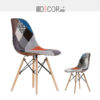 Ghế cafe eames cầu vồng bọc vải chân gỗ-PK-G-114